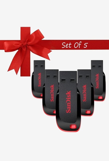 SanDisk Cruzer Blade CZ50 128 GB USB Flash Drive Black (Pack of 5)