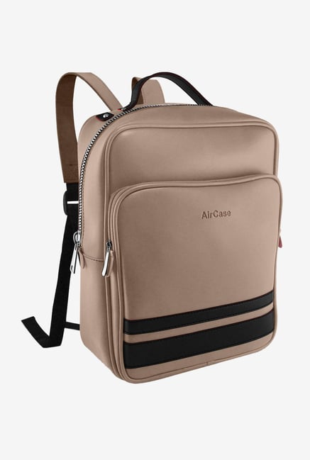 Buy AirCase C56 Vegan Leather 20 Litre Laptop BackPack (Beige
