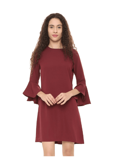 Buy Solly by Allen Solly Maroon Mini Dress for Women Online @ Tata CLiQ