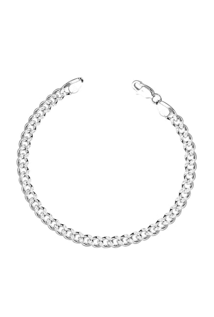 Buy Taraash 92.5 Sterling Silver Curb Chain Bracelet Online At
