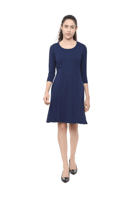 sachin and babi light blue dress Buy HIS & HERS Drop Waist Knee Length Casual Dress In NAVY BLUE