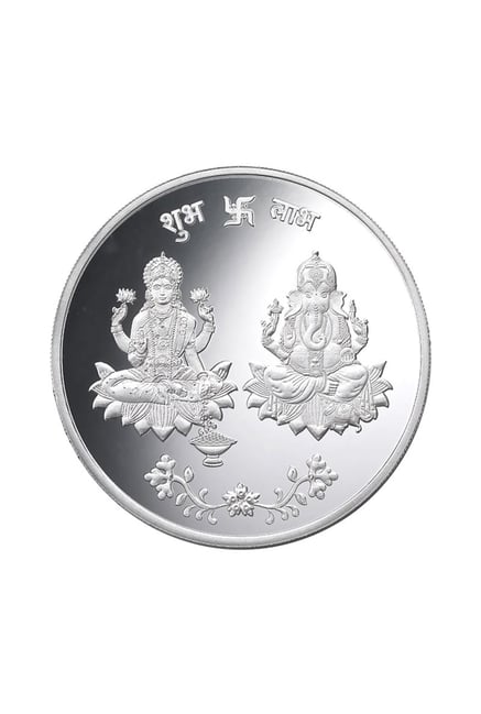Laxmi Ganesh Tanishq Silver Coin Price Taraash Lakshmi Ganesha 999