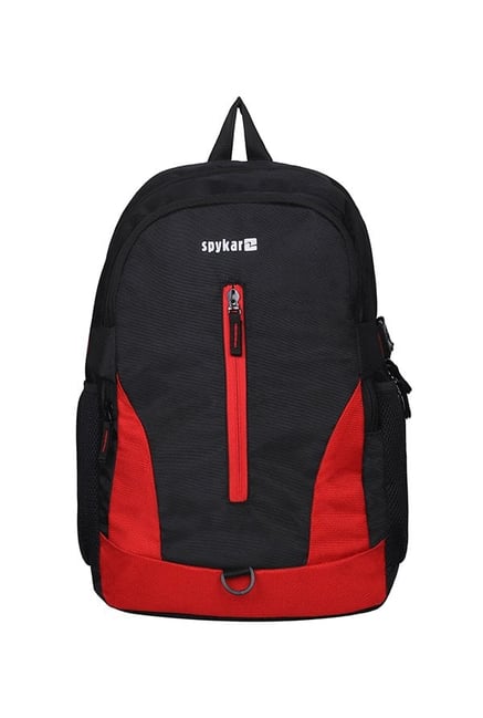 Buy Spykar Black & Red Polyester Laptop Backpack Online At Best Price ...