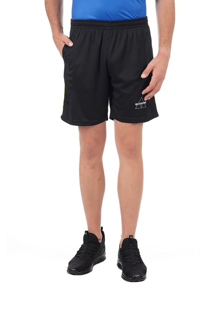 mens black polyester shorts