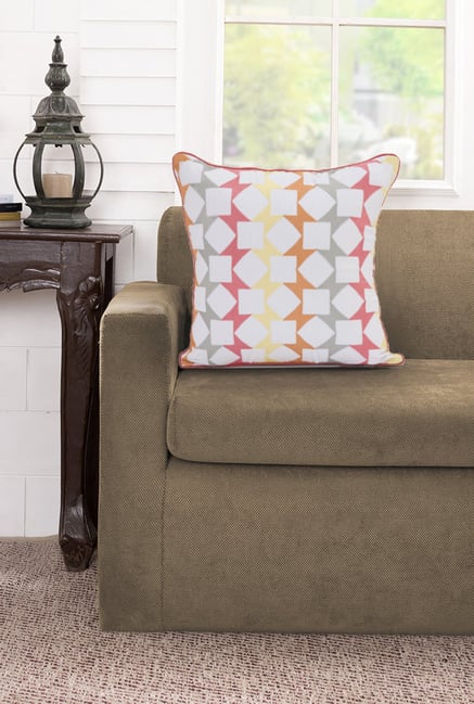 Maspar Red 100% Cotton Cushion Cover-picture-28