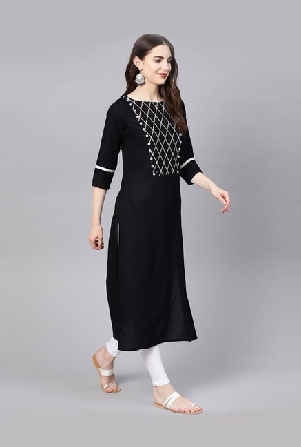 black kurti tops