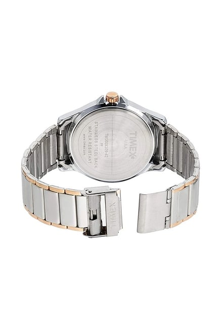timex stainless steel back water resistant