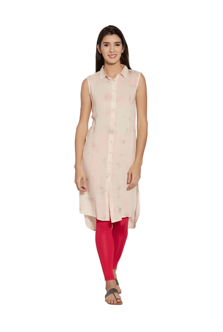 109 F Pink Printed Tunic