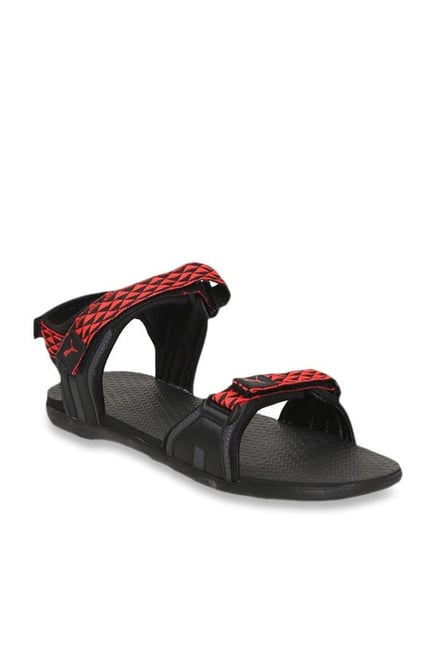 puma red floater sandals