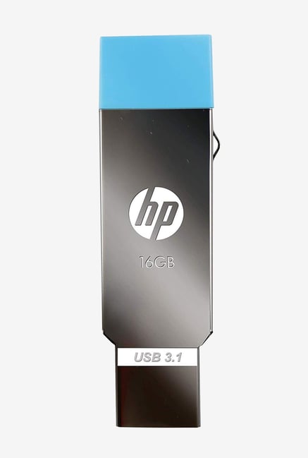 HP HPFD302M 16 GB OTG Pen Drive SilverBlue
