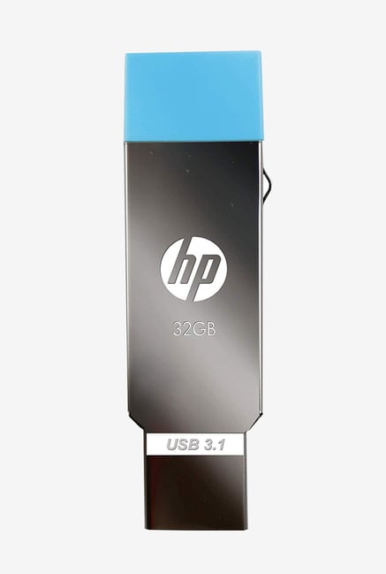 HP HPFD302M 32GB OTG Pen Drive (SilverBlue)