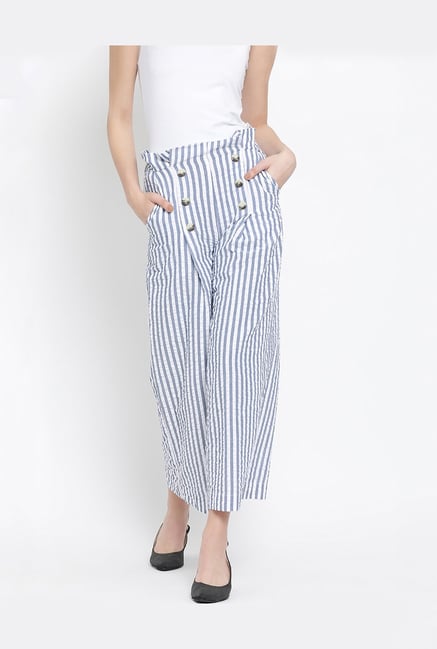 striped palazzo pants outfit | Palazzo pants outfit, Stripe pants outfit, Stripped  pants outfit