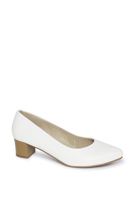 LUNA BLU by Westside White Block Heels