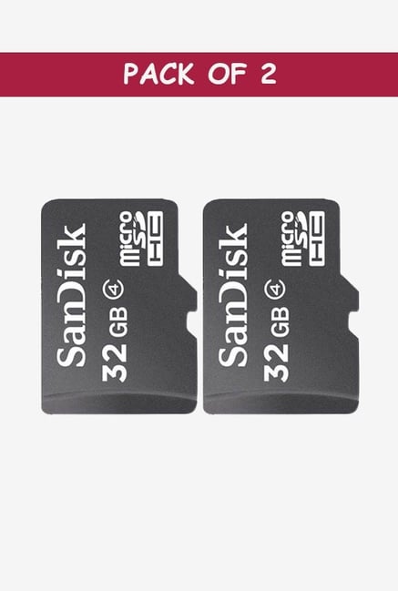 SanDisk SDSDQM-032G-B35A 32 GB Memory Card (Black) - Pack of 2