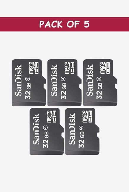 SanDisk SDSDQM-032G-B35A 32 GB Memory Card (Black) - Pack of 5