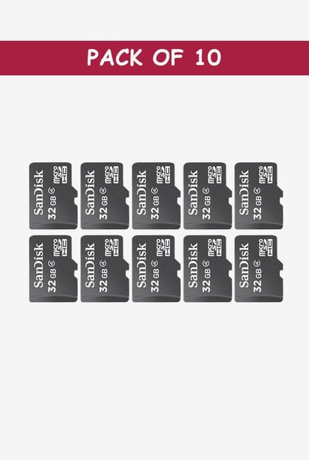 SanDisk SDSDQM-032G-B35A 32 GB Memory Card (Black) - Pack of 10