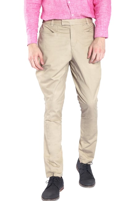 Buy Parx Medium Khaki Trouser (Size: 30)-XMTX03196-H5 at Amazon.in