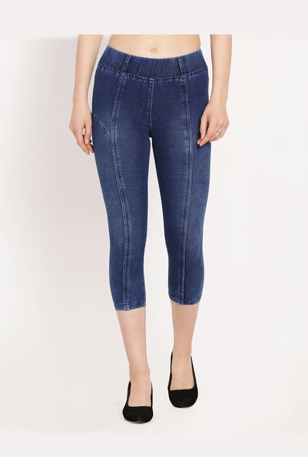 Westwood Blue Skinny Fit Capris