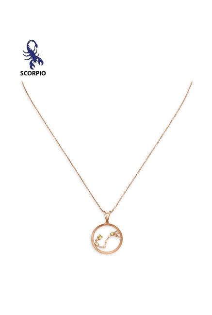 Mia by Tanishq Scorpio 14 kt Gold Pendant with Chain