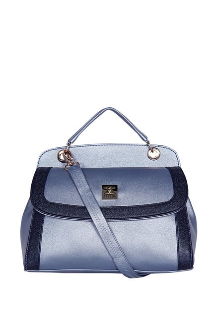 Esbeda Blue Solid Handbag