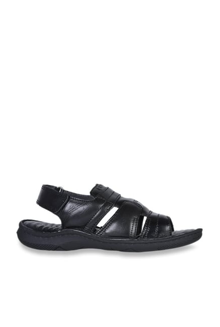 Woodland black leather on sale sandals