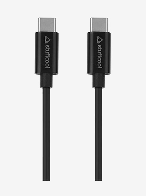 Stuffcool Minima 3Amp 15 CM USB Type C to USB Type C Cable Black
