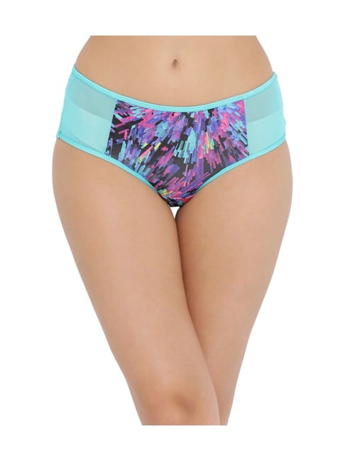 Clovia Blue Printed Hipster Panty