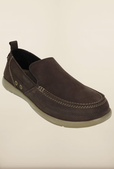 CROCS COVE SPORT 12027 Men's Leather Boat Shoes Size M 8 Light Brown /  Creamy $33.75 - PicClick