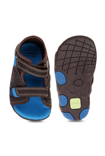 Buy Clarks Beach Dug FST Dark Brown Floater Sandals for Boys at