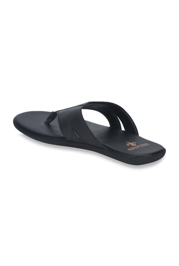 red tape black thong sandals