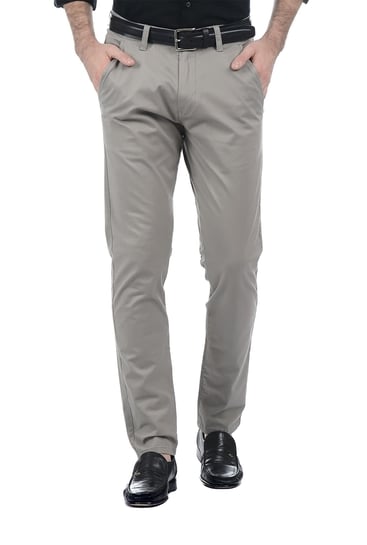 Grey Cotton Trousers For Men  Rajmohar