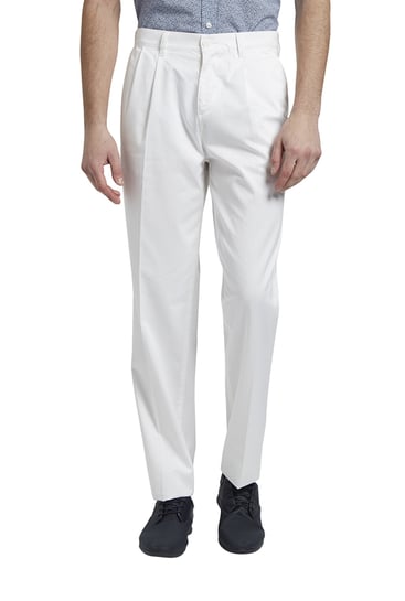 RORY DOUBLE PLEATED PANTS WHITE  Lovet