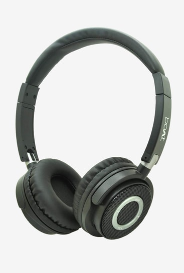 Buy Boat 900 On The Ear Bluetooth Headphones With Mic Charcoal Black Online At Best Prices Tata Cliq