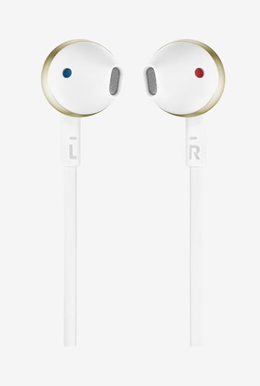 Buy JBL TUNE 205 Wired Earphones with Mic Champagne Gold White