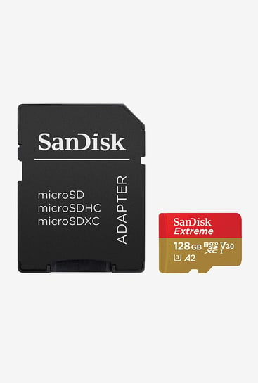 Sandisk Extreme Sdsqxa1 128g Gn6ma 128 Gb Memory Card With Adapter Red Gold From Sandisk At Best Prices On Tata Cliq