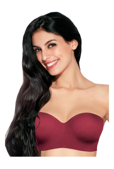 Buy Enamor Women Maroon Non Padded Non Wired Full Support Lift Up