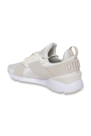puma satin white