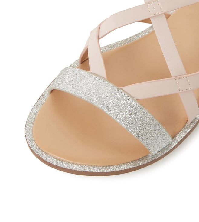 nude strappy flat sandals