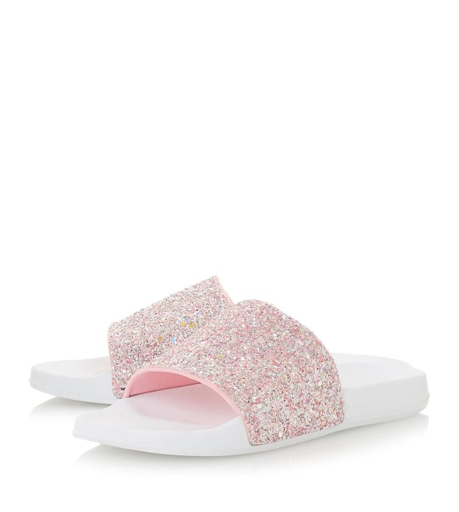 white glitter slides