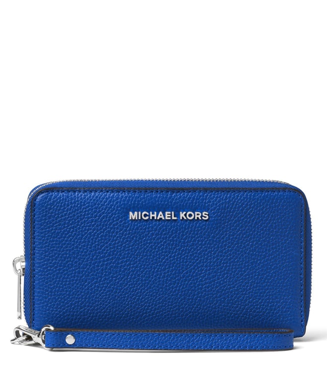 michael kors electric blue wristlet