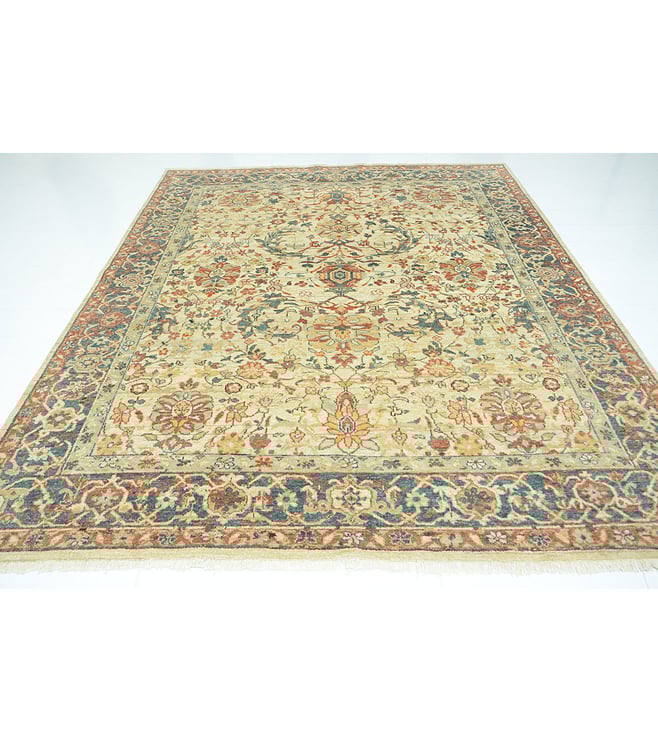 Obeetee Beige Blue 244 X 305 Cm Rectangle Rug For Home