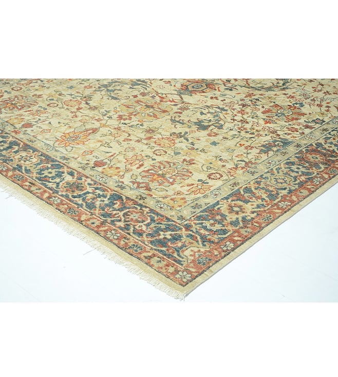 Obeetee Beige Blue 244 X 305 Cm Rectangle Rug For Home