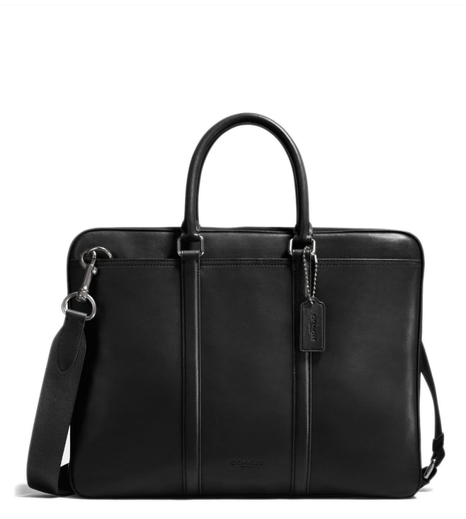 coach black briefcase