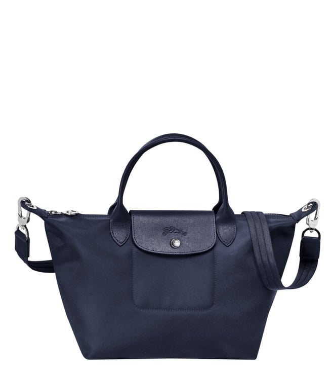 small navy longchamp bag