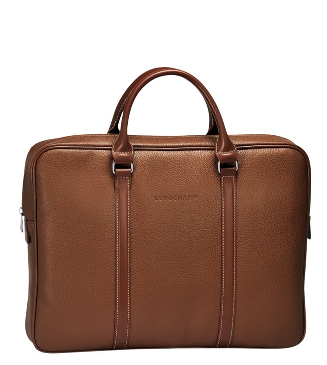 Buy Longchamp Le Foulonne Cognac Extra Small Laptop Bag for Women ...