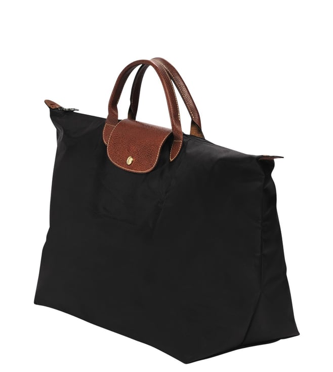 Buy Longchamp Le Pliage Black Large Travel Bag For Women