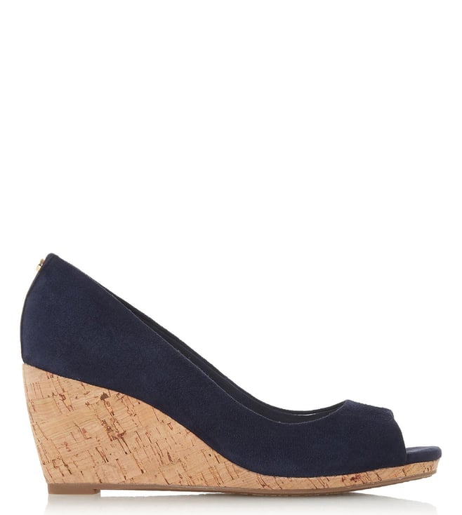 Buy Dune London Navy Suede Caydence 