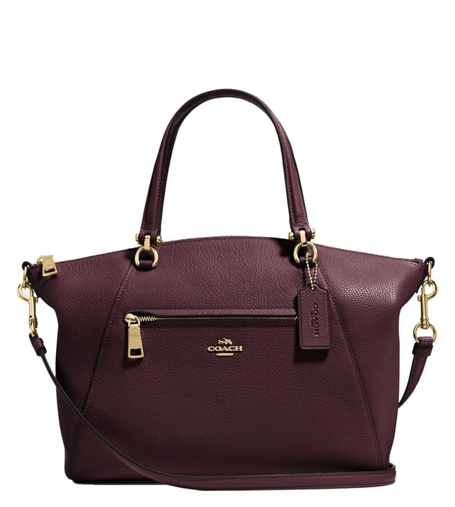 coach prairie satchel in pebble leather