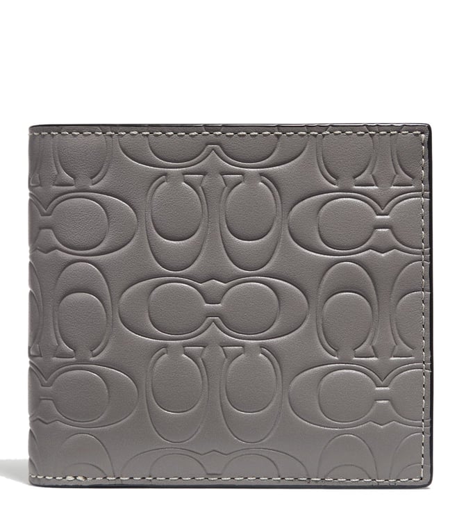 Buy Coach Heather Grey Double Billfold Embossed Wallet for Men Online Tata CLiQ Luxury