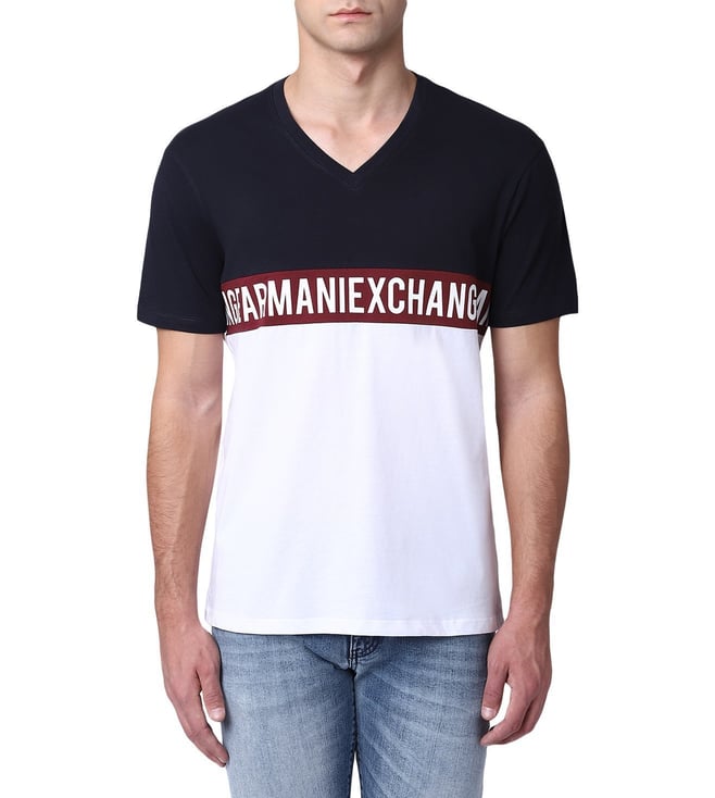 slap af Vedligeholdelse skyde Buy Armani Exchange Regular Fit Wrap Around V Neck T-Shirt for Men Online @  Tata CLiQ Luxury
